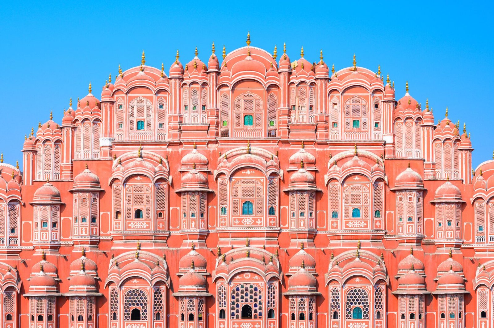 Pink ornate Indian architecture